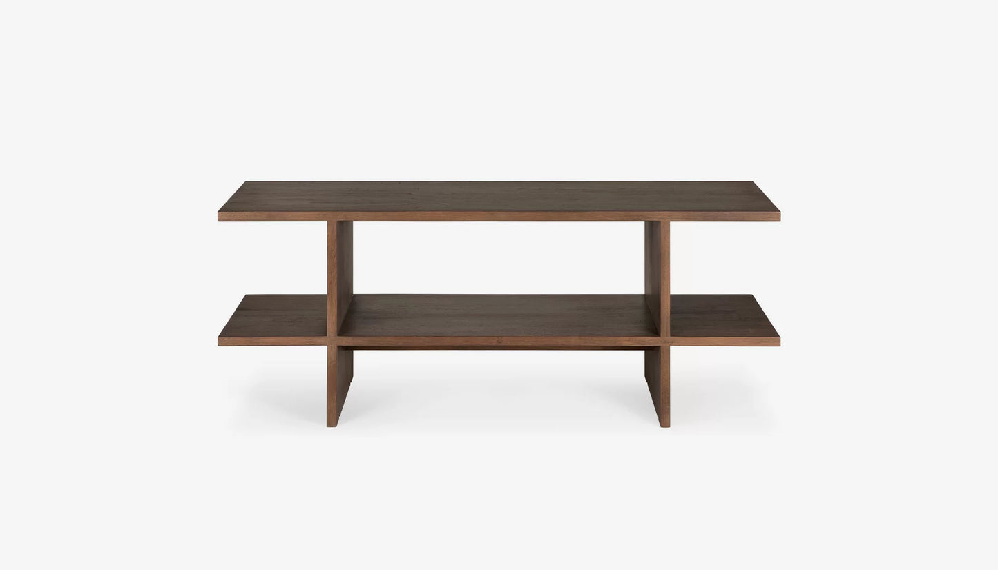 Kabuki Side Table in Brown Finish