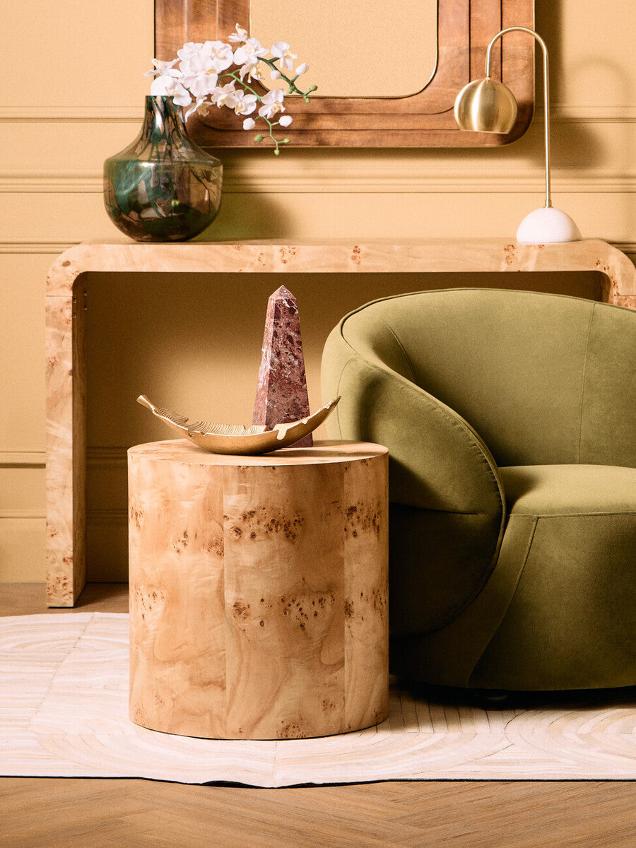Mota Burl Wood Design Round Side Table — supplier image 10