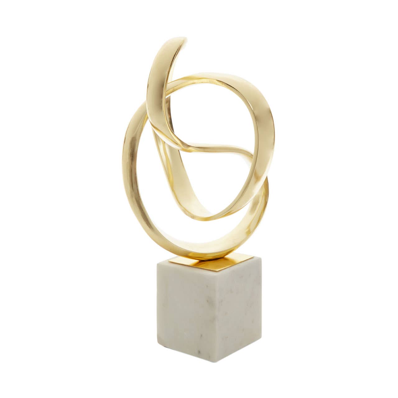 Mirano Gold Finish Knot Sculpture