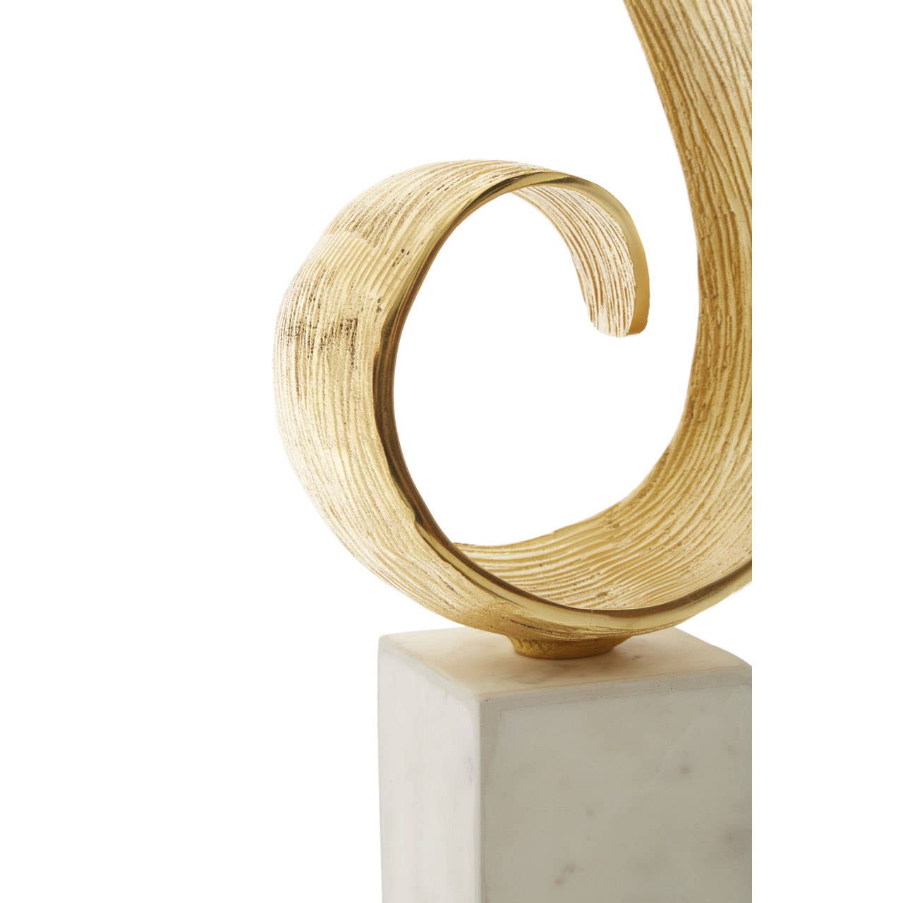 Mirano Gold Finish Curl Sculpture