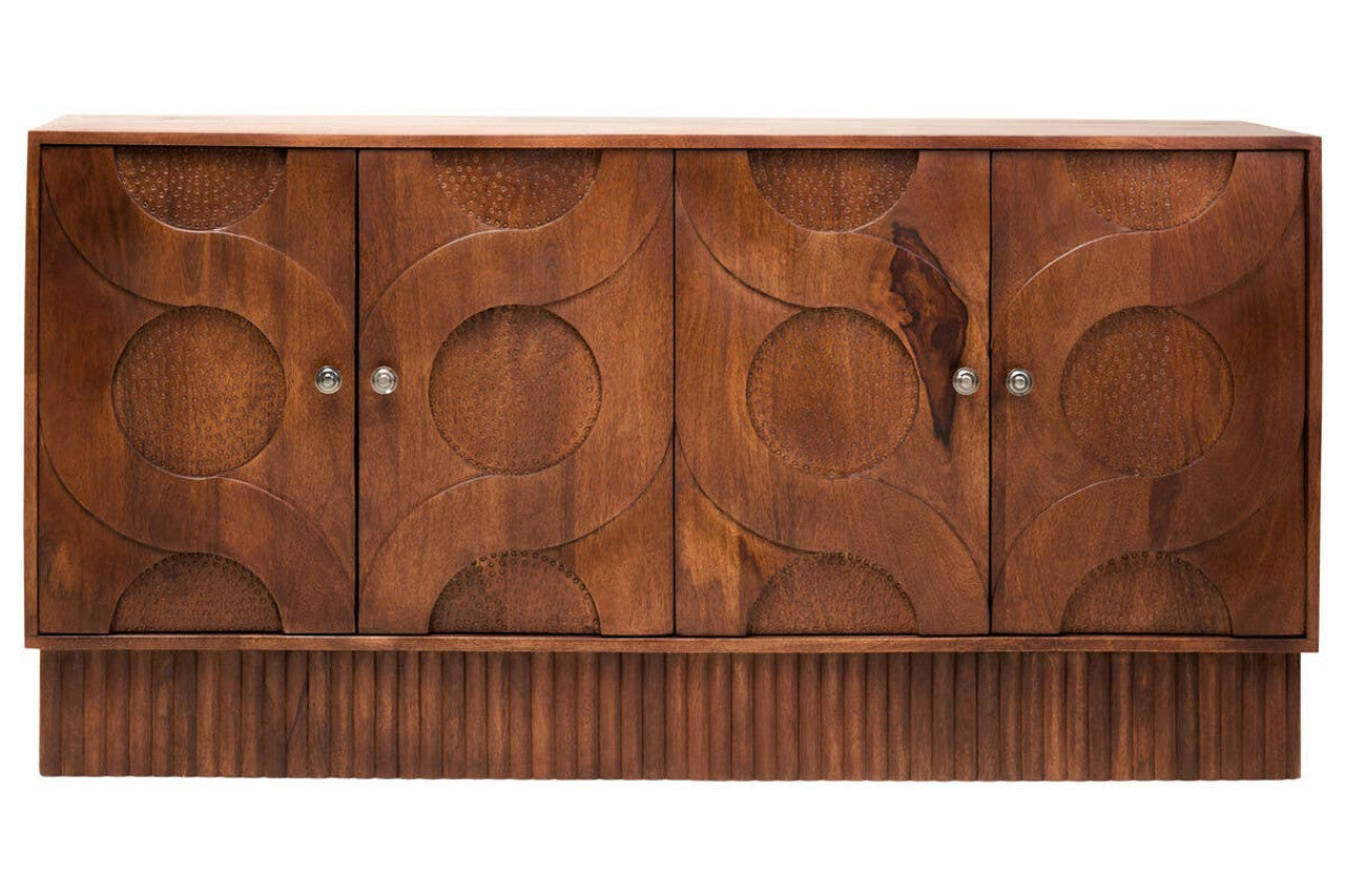 Siva Four Door Hammered Sideboard