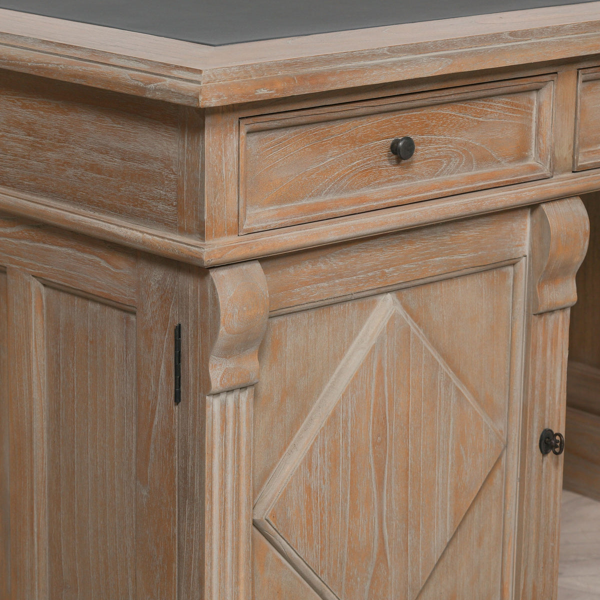 Rustic Wooden Desk – Stylish & Functional Workspace