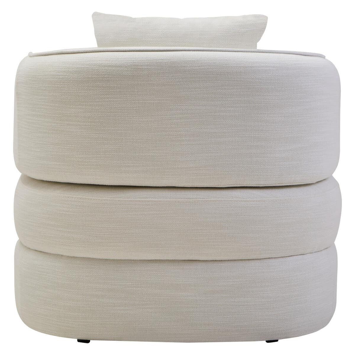 Bilani Cream Linen Effect Curved Chair