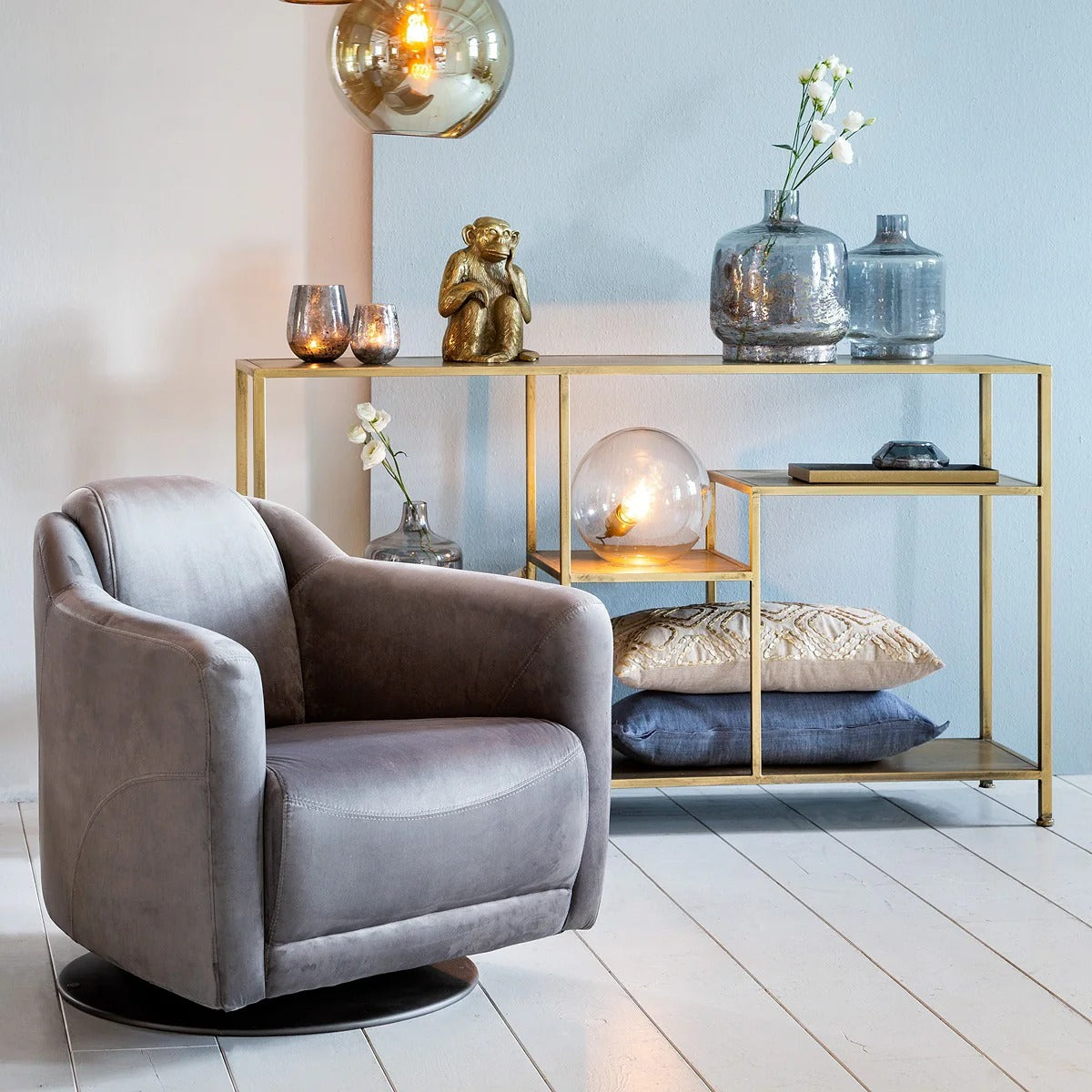 Ylaya Console Table - Gold