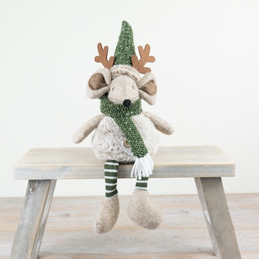 Fabric Sitting Mouse Deco, 40cm