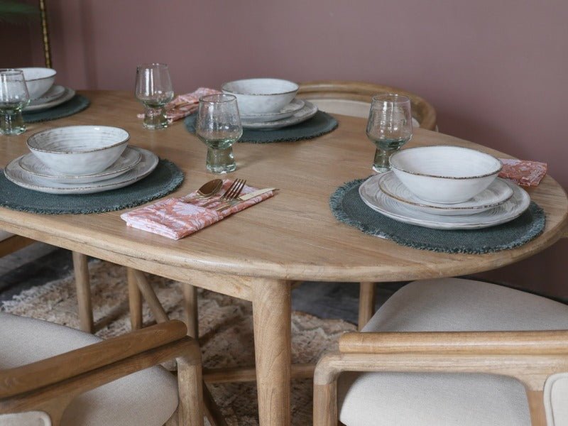 Teak Oval Dining Table