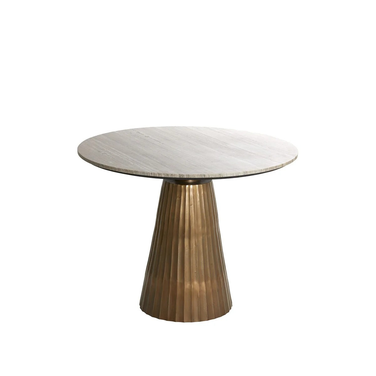 Rianne Marble Round Dining Table - Antique Bronze