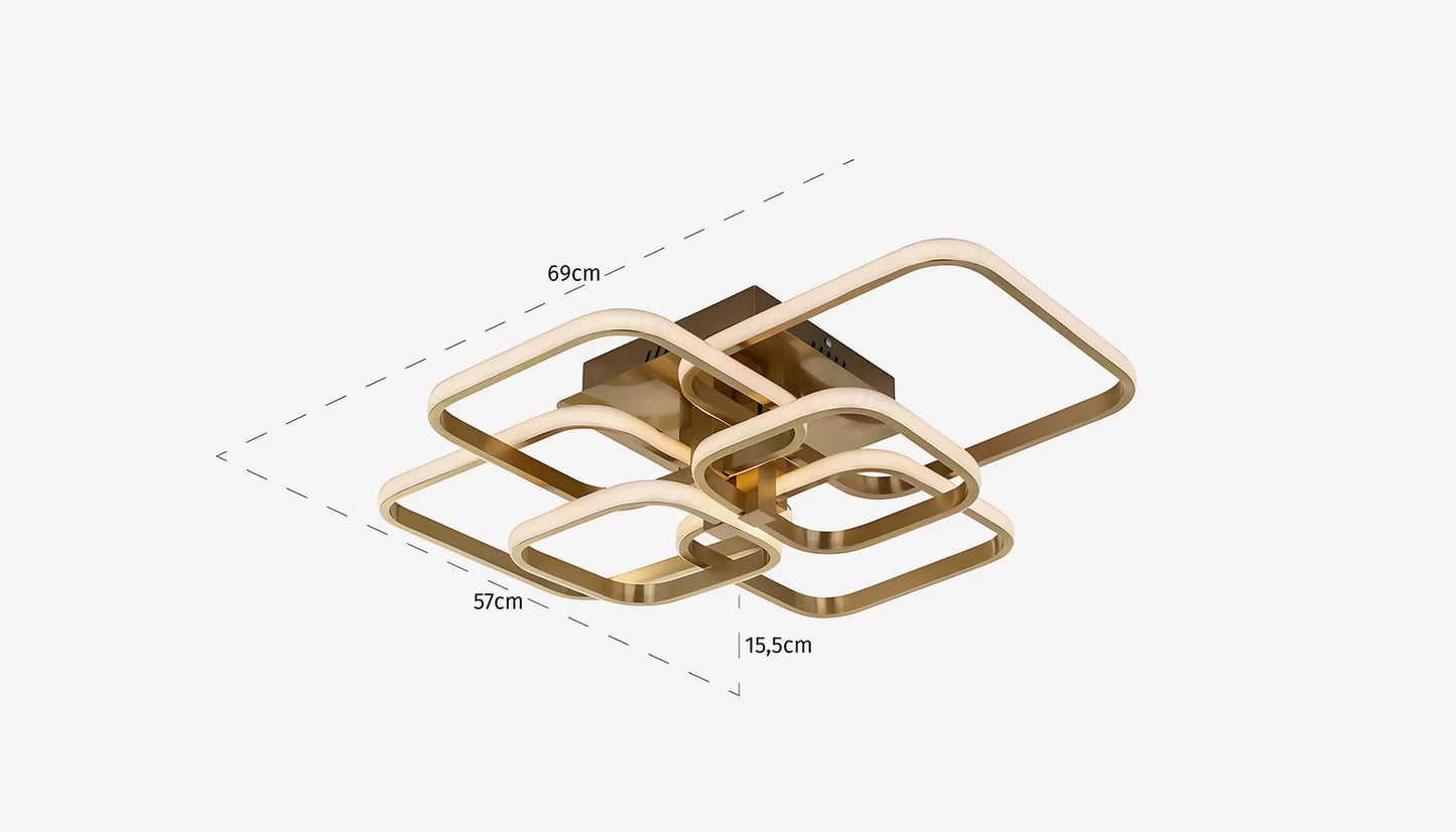Cailey Flush Mount Light in Brushed Gold Finish