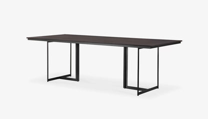 Tacet 6-8 Seat Rectangular Dining Table in Dark Brown Finish