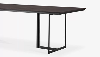 Tacet 6-8 Seat Rectangular Dining Table in Dark Brown Finish