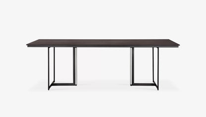 Tacet 6-8 Seat Rectangular Dining Table in Dark Brown Finish