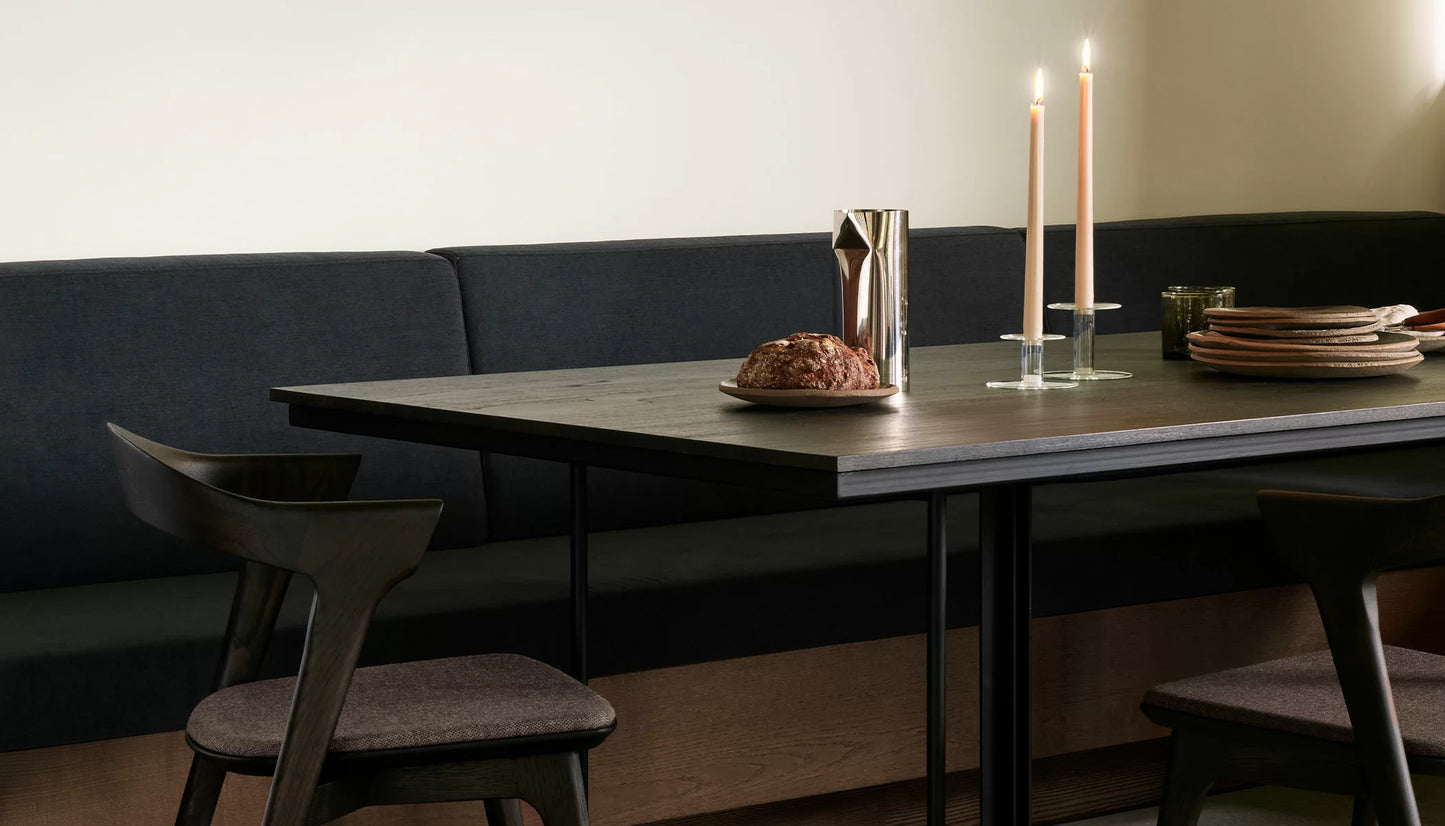 Tacet 6-8 Seat Rectangular Dining Table in Dark Brown Finish