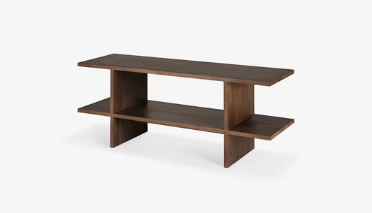 Kabuki Side Table in Brown Finish