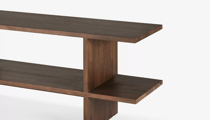 Kabuki Side Table in Brown Finish