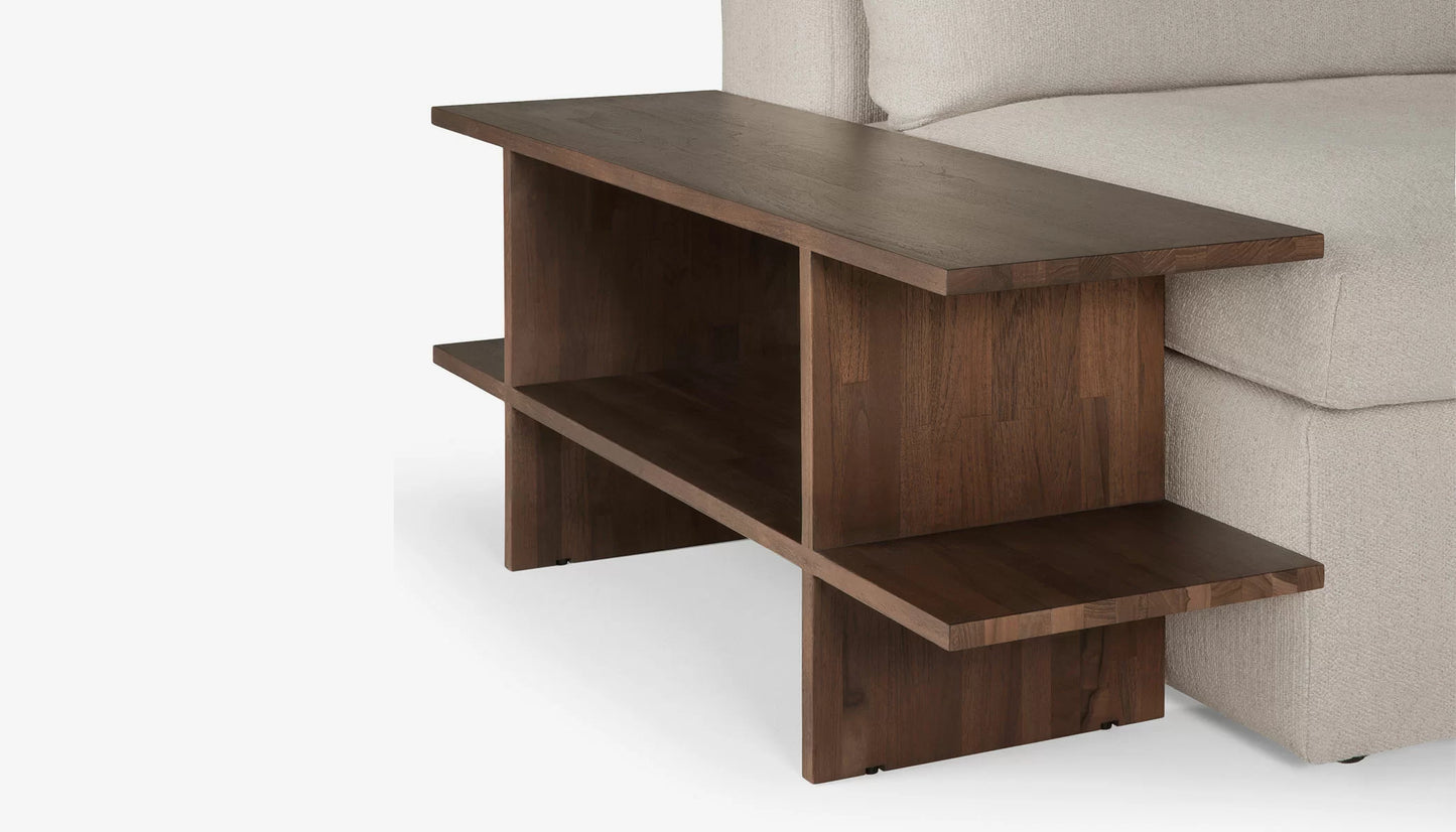 Kabuki Side Table in Brown Finish