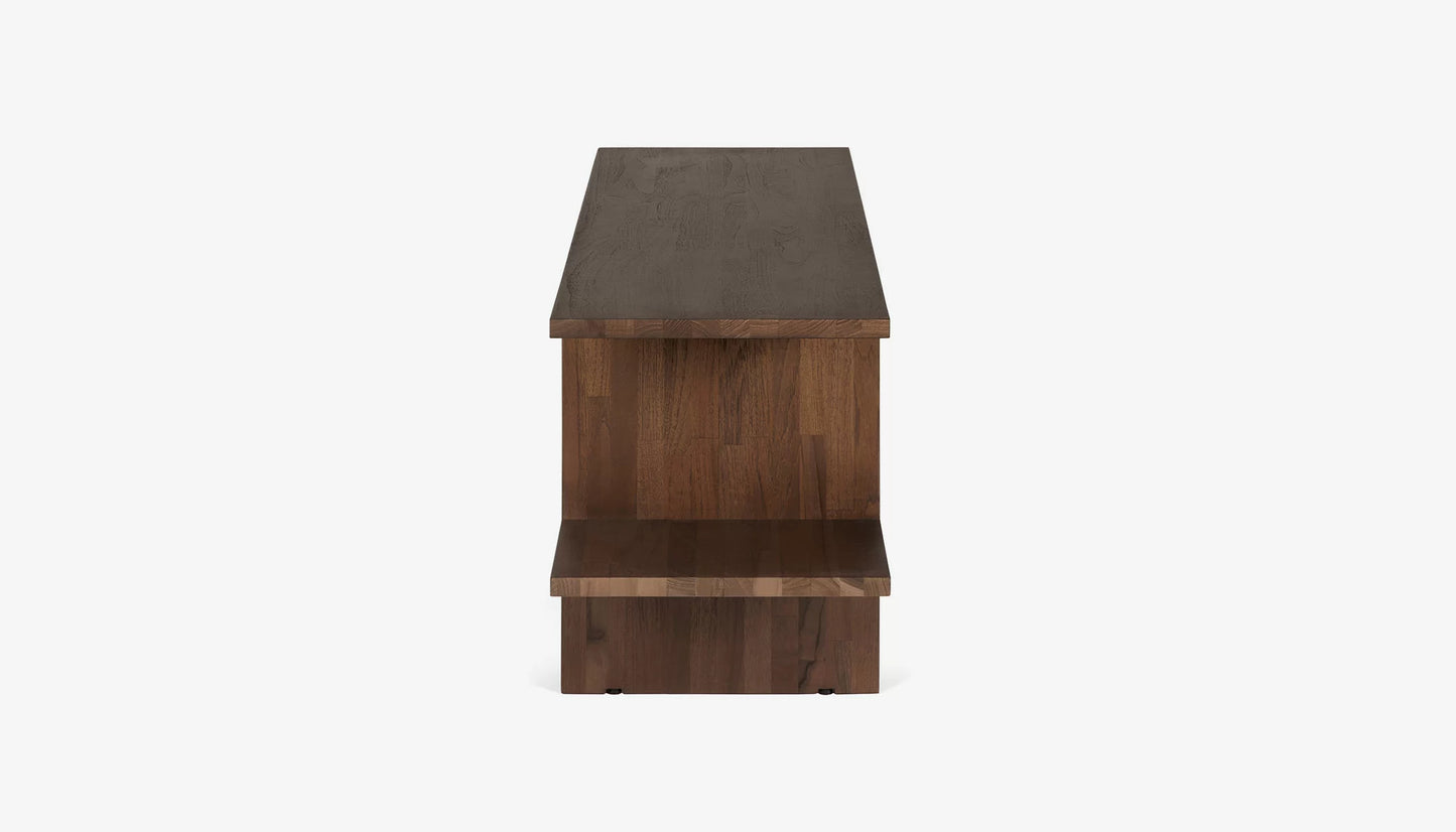 Kabuki Side Table in Brown Finish