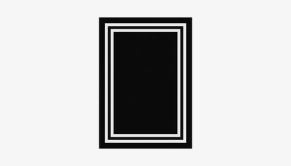Celeste 300 X 400cm Bordered Rug in Black & Off-White