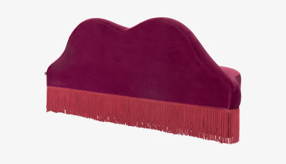 The Kiss 2 Seater Sofa in Savona Bordeaux Red Velvet