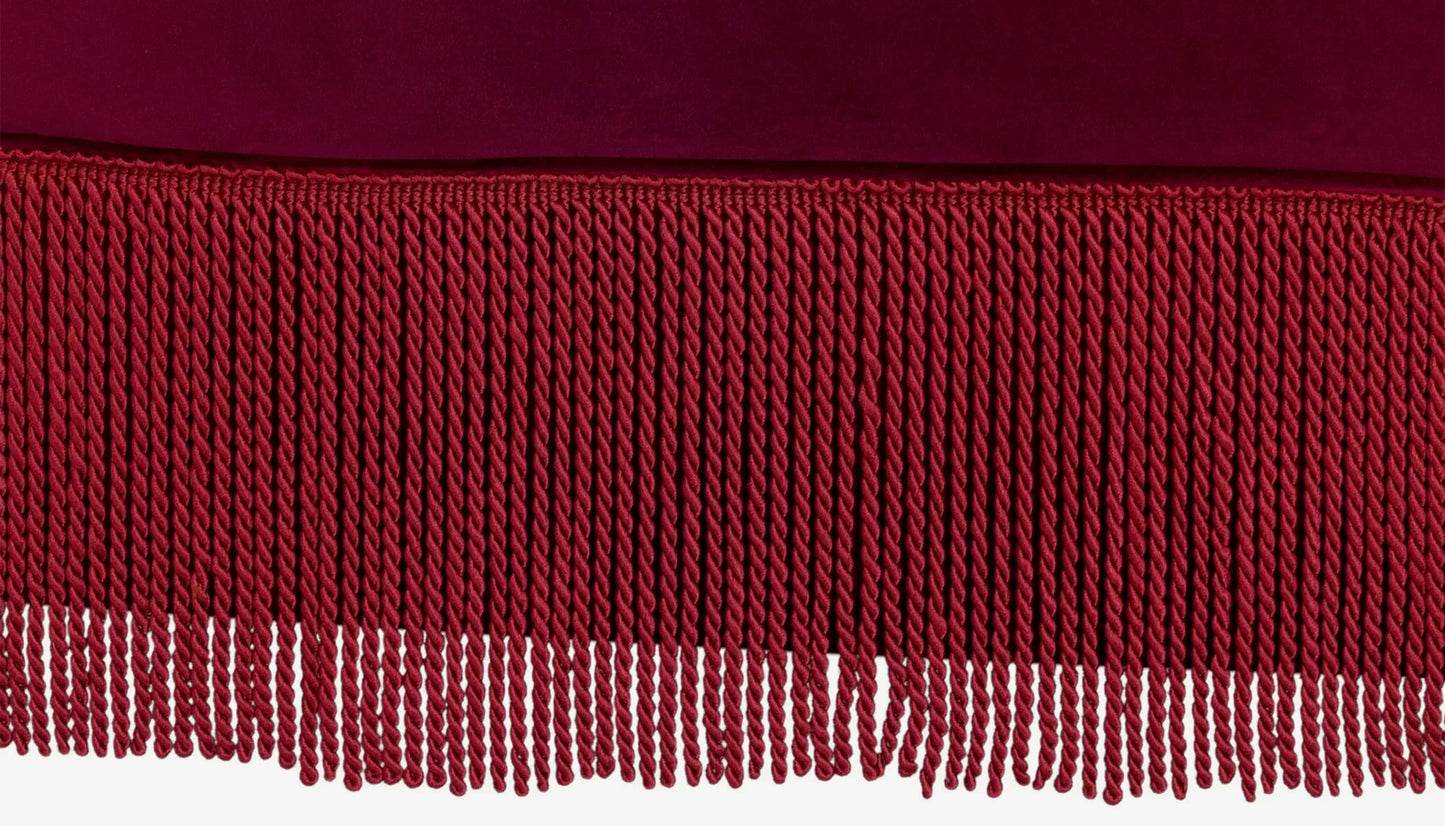 The Kiss 2 Seater Sofa in Savona Bordeaux Red Velvet