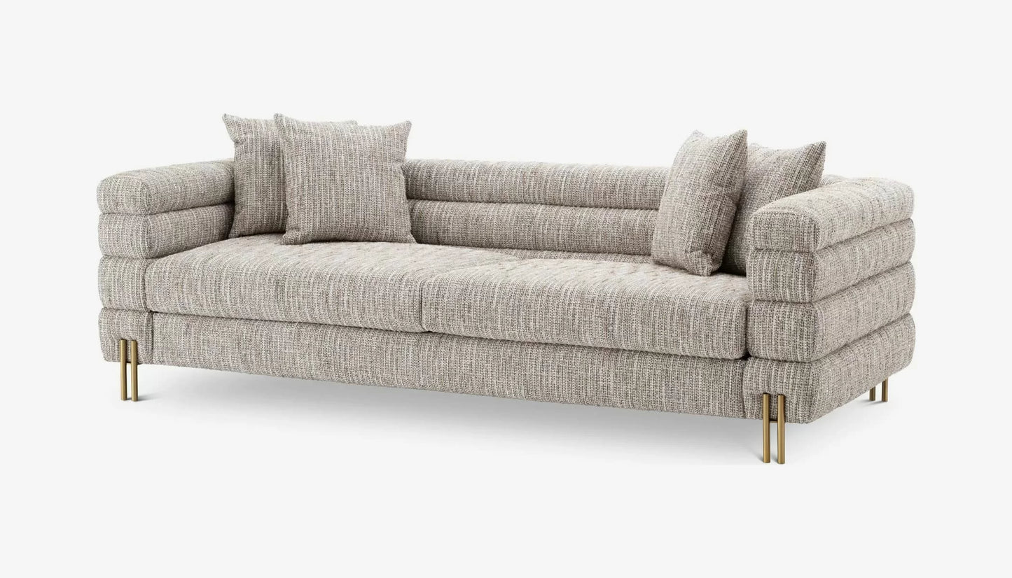 York 3 Seater Sofa in Mademoiselle Beige Fabric