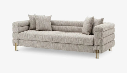 York 3 Seater Sofa in Mademoiselle Beige Fabric