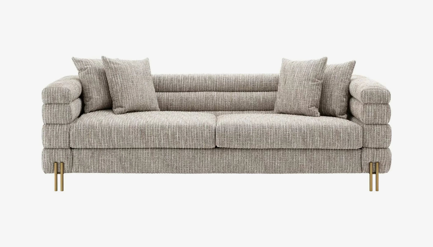 York 3 Seater Sofa in Mademoiselle Beige Fabric