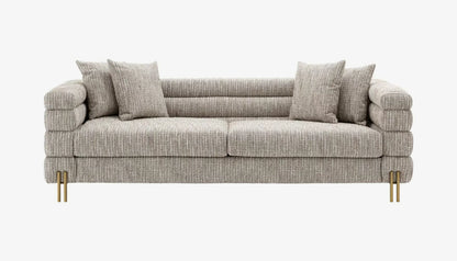York 3 Seater Sofa in Mademoiselle Beige Fabric