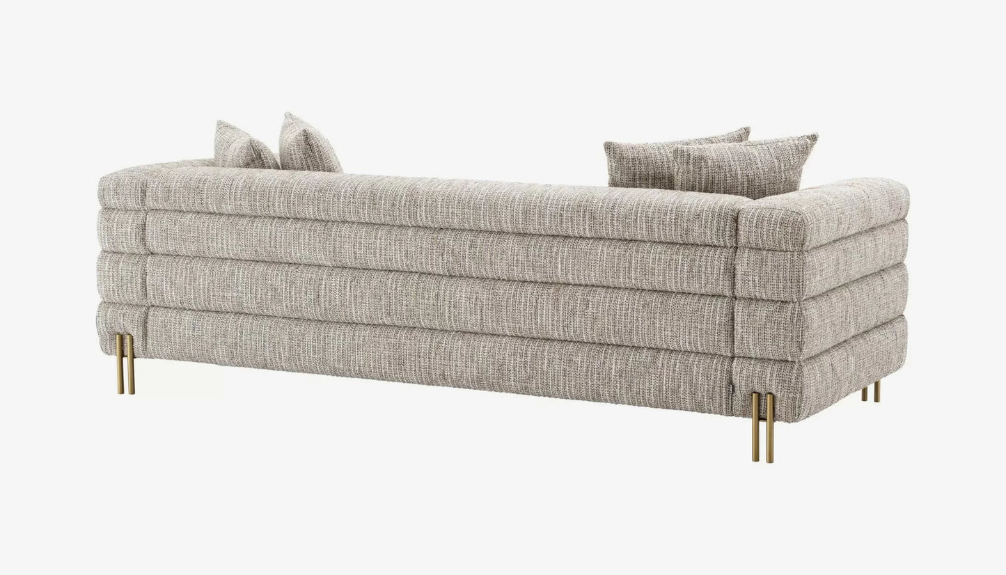 York 3 Seater Sofa in Mademoiselle Beige Fabric
