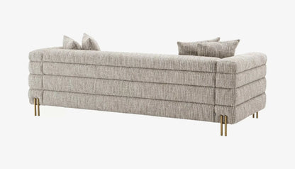 York 3 Seater Sofa in Mademoiselle Beige Fabric