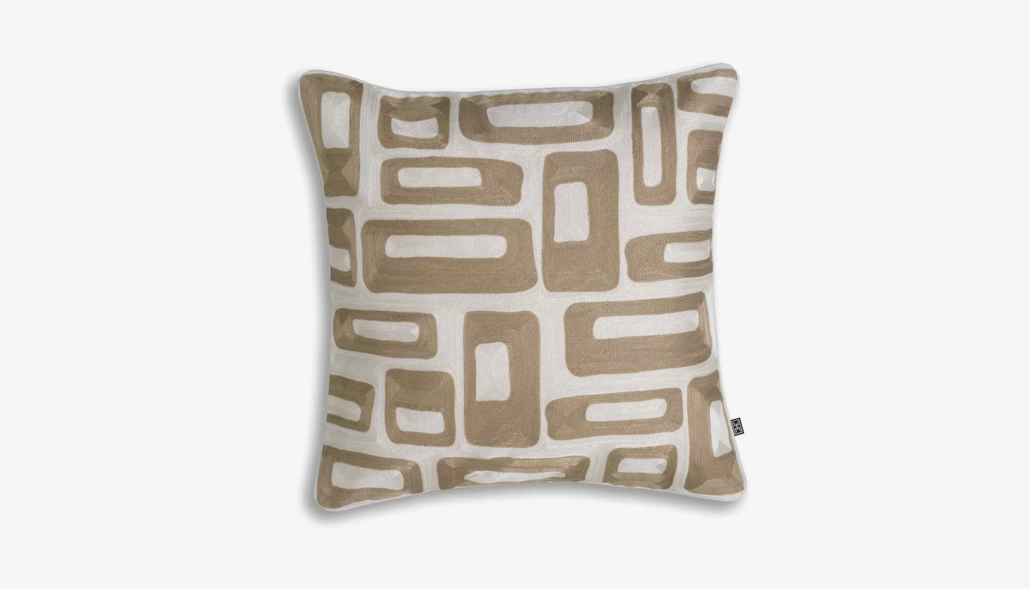 Cerva 50 X 50 Scatter Cushion in Beige & White