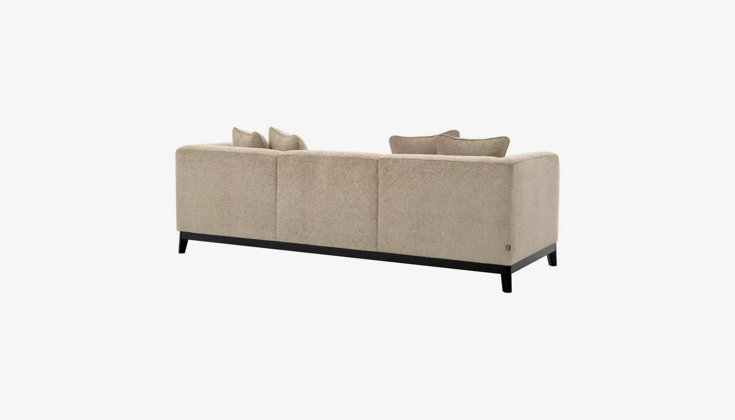Corso3 Seater Sofa in Lyssa Sand & Black Base