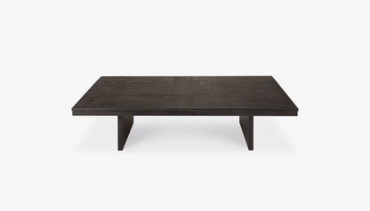 Grooves Rectangular Coffee Table in Off Black Finish