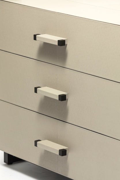 Linea Nera Chest French Grey Leather