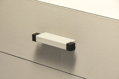 Linea Nera Chest French Grey Leather