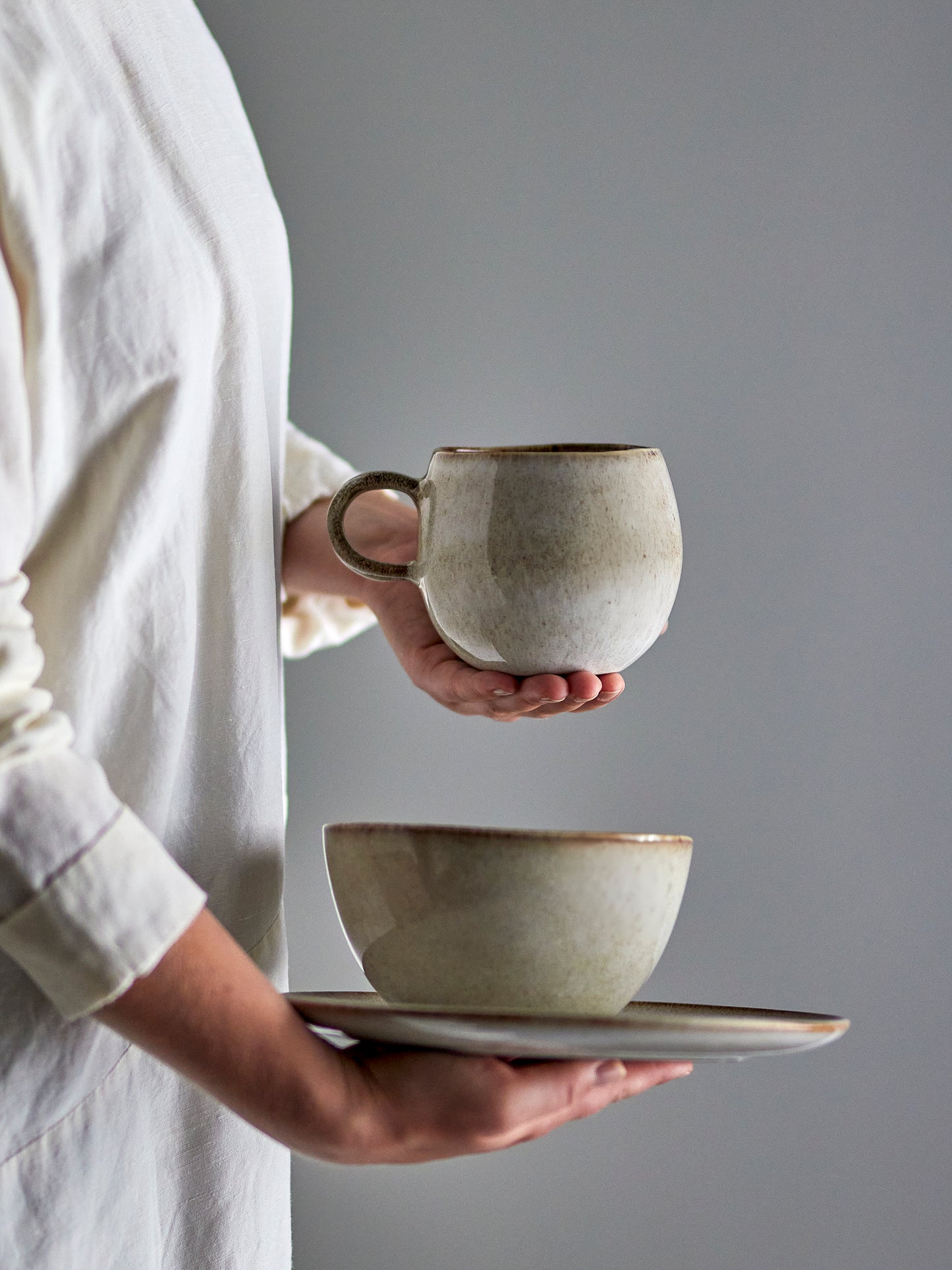 Sandrine Mug, Nature, Stoneware