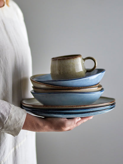 Sandrine Plate Deep, Blue, Stoneware