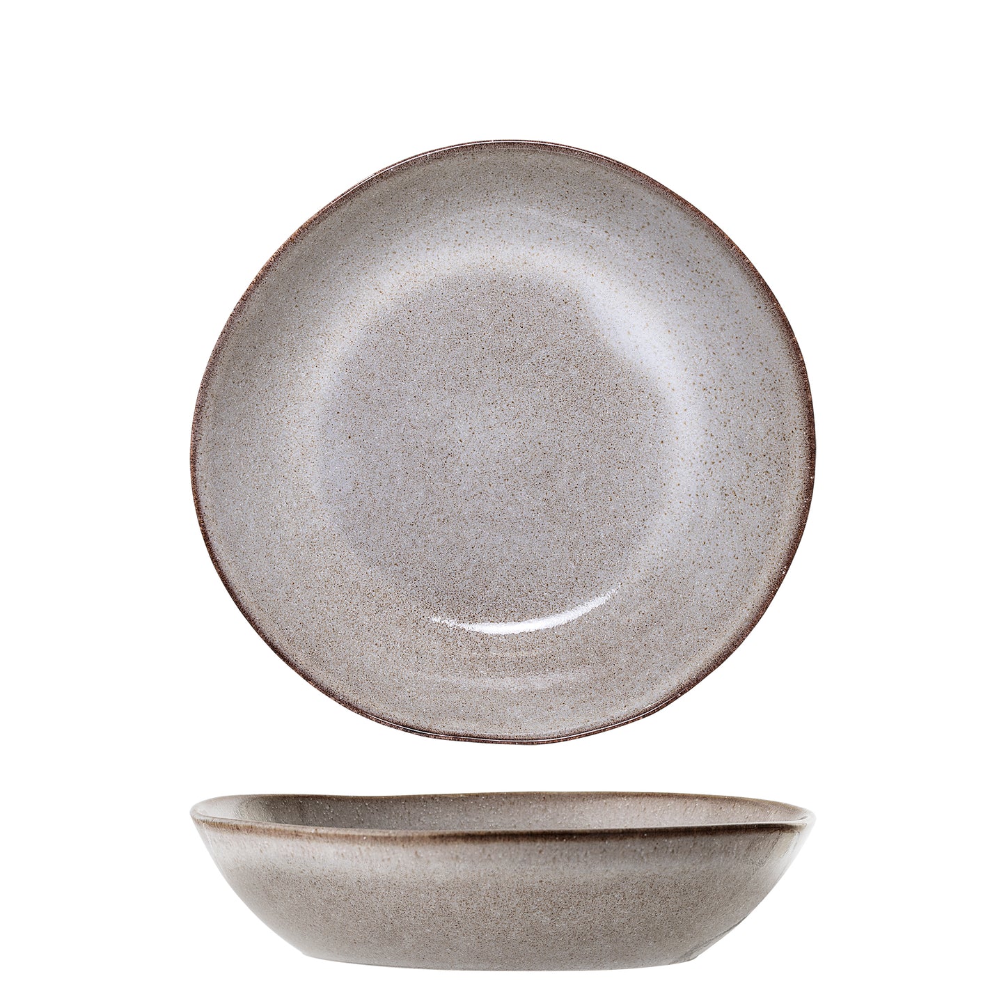 Sandrine Plate Deep, Nature, Stoneware