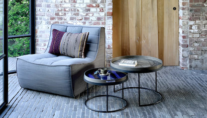 Tray TablesSet of 2 Nesting Coffee Tables in Black Finish