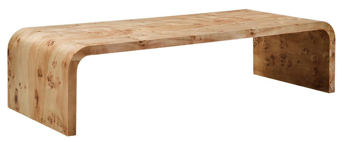 Mota Burl Wood Design Curved Coffee Table — supplier image 2