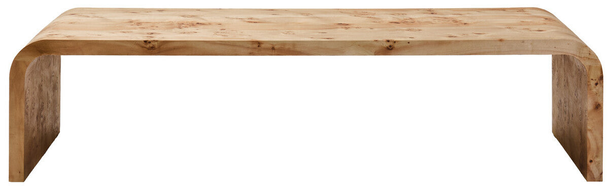 Mota Burl Wood Design Curved Coffee Table — supplier image 1