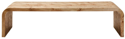 Mota Burl Wood Design Curved Coffee Table — supplier image 1