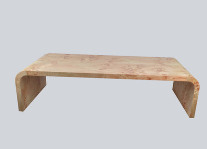 Mota Burl Wood Design Curved Coffee Table — supplier image 9