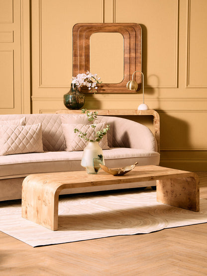 Mota Burl Wood Design Curved Coffee Table — supplier image 13