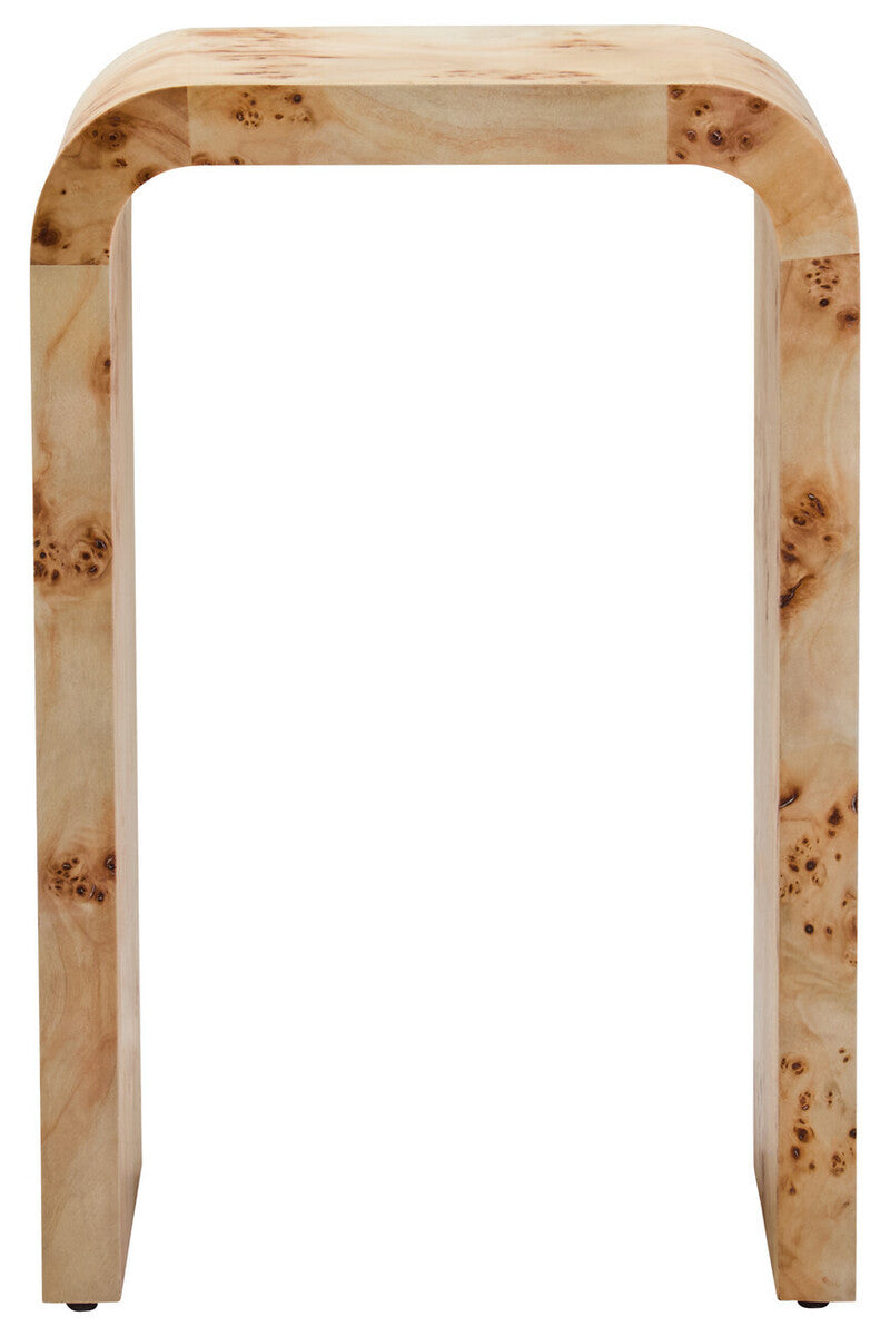 Mota Burl Wood Design Curved Side Table — supplier image 2