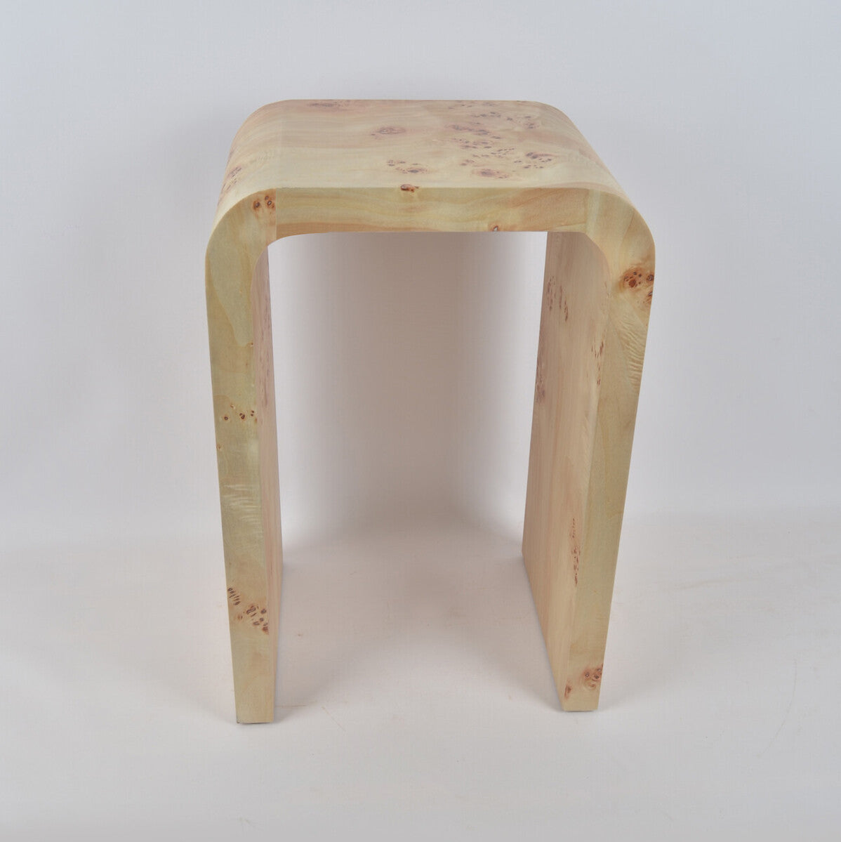 Mota Burl Wood Design Curved Side Table — supplier image 8