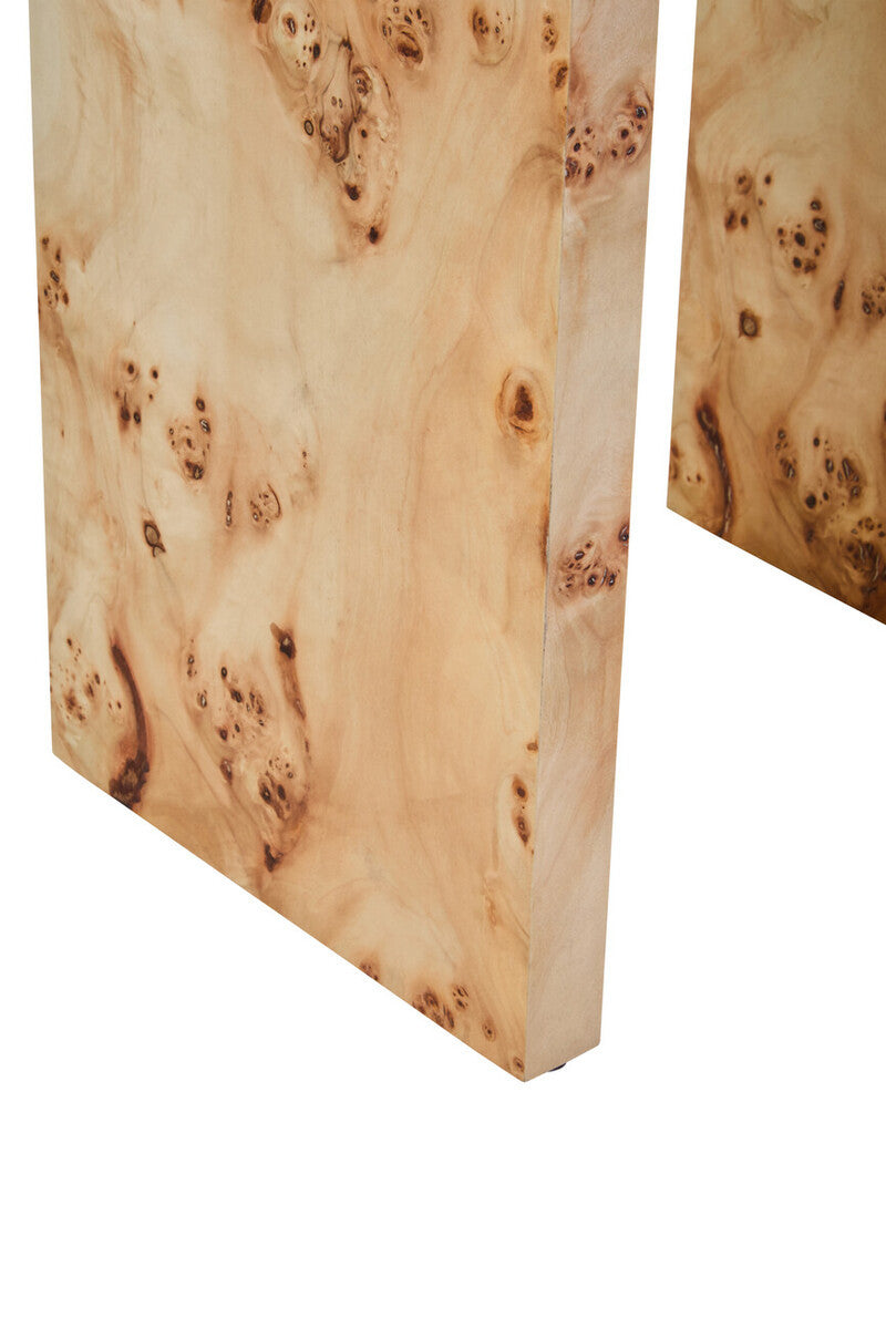 Mota Burl Wood Design Curved Side Table — supplier image 6