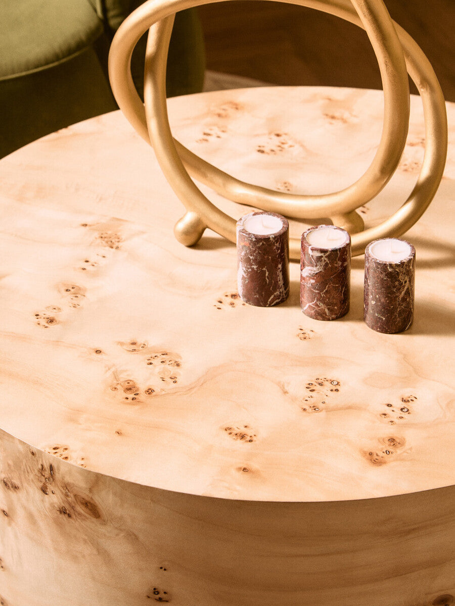 Mota Burl Wood Design Round Coffee Table — supplier image 9