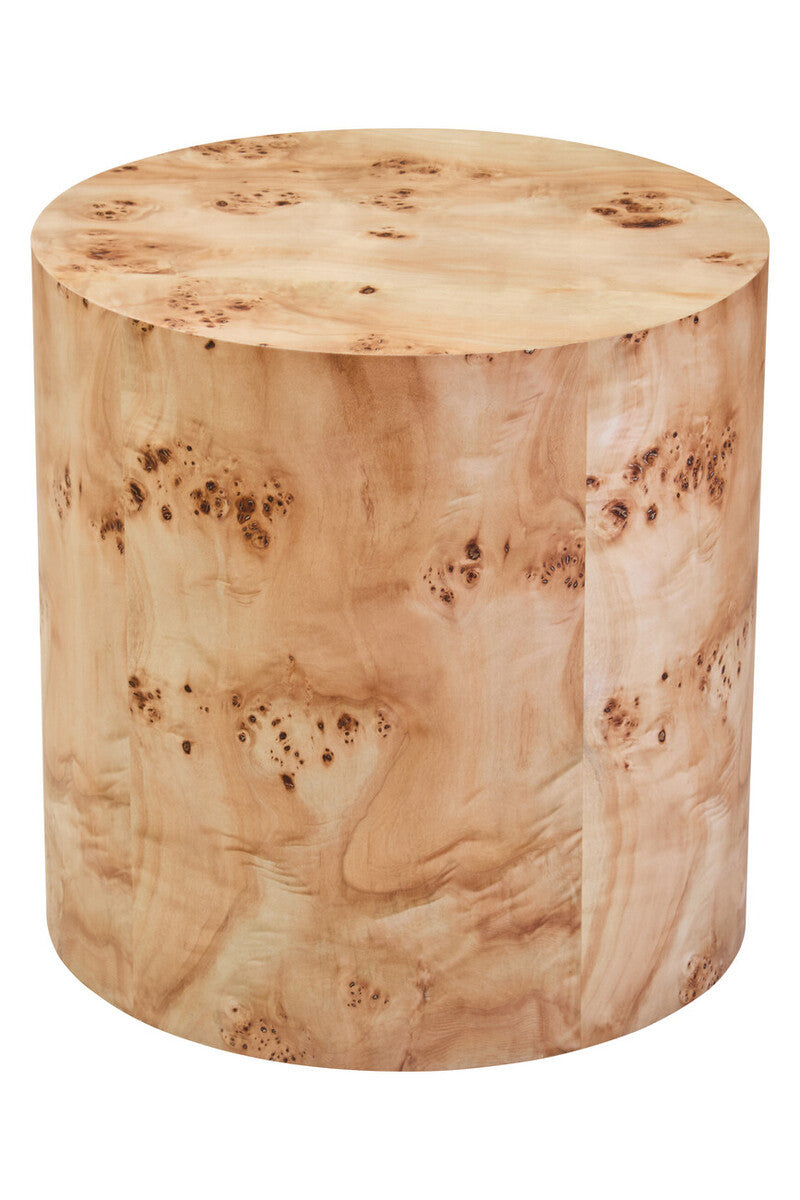 Mota Burl Wood Design Round Side Table — supplier image 1