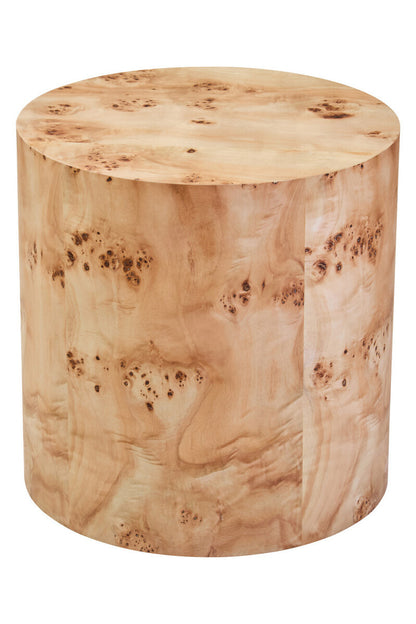 Mota Burl Wood Design Round Side Table — supplier image 1