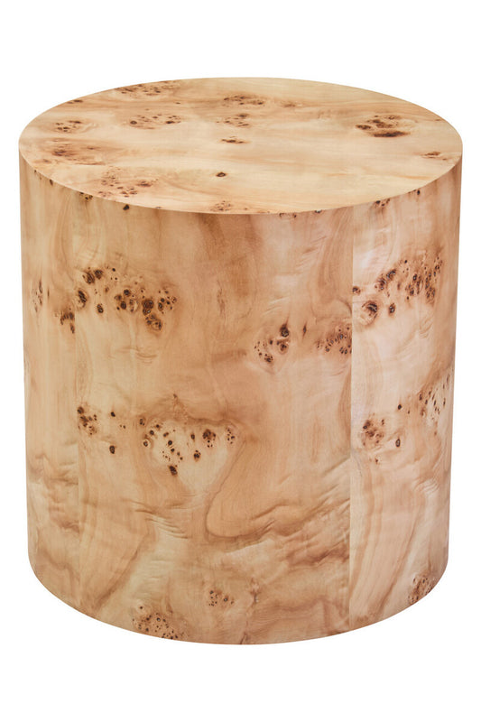 Mota Burl Wood Design Round Side Table — supplier image 1